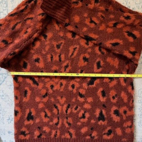 🧡3/15 Zara  Knit Animal Print Oversized Soft Feel Sweater Women's S - Picture 4 of 9